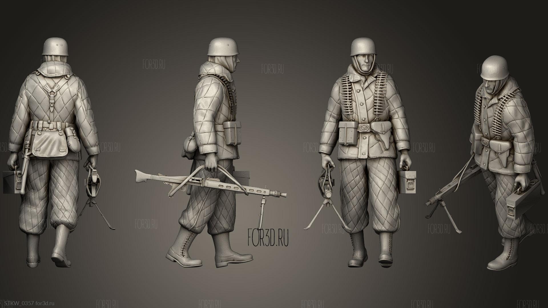 German paratroopers 2 | 3d stl model for CNC